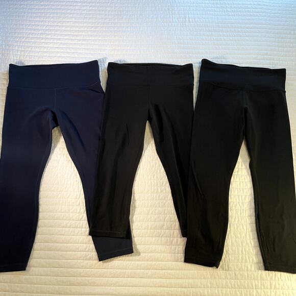 Athleta Black Blue Leggings, size MP - Picture 2 of 5